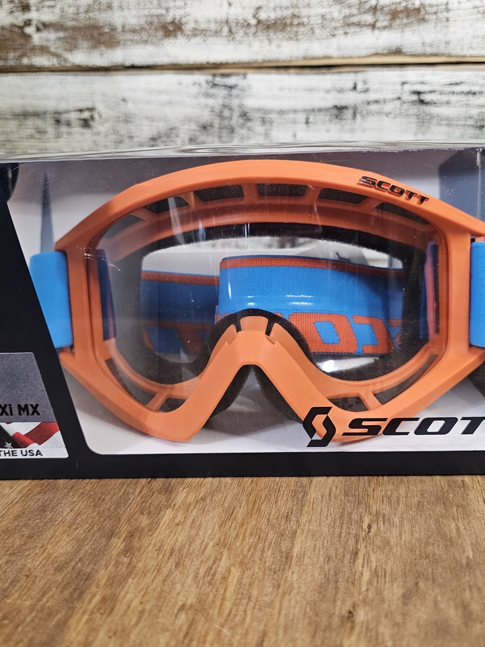 Scott Orange and Blue Protective Goggles
